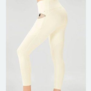 Fabletics Oasis PureLuxe Leggings Cream XS